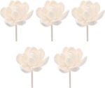 5PCS Flower Diffuser Stick, Wood Chinese Rose Flower Rattan Reed, Rattan Rose Diffuser Stick, No Fire Aroma Diffuser Tool, Essential Oil Aroma Diffuser Flower Stick