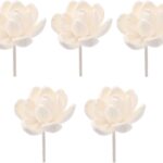 5PCS Flower Diffuser Stick, Wood Chinese Rose Flower Rattan Reed, Rattan Rose Diffuser Stick, No Fire Aroma Diffuser Tool, Essential Oil Aroma Diffuser Flower Stick