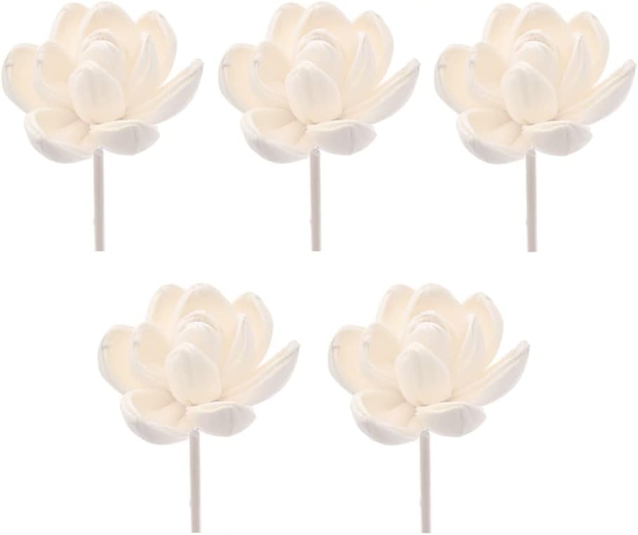 41frHDU99hL._AC_SL1000_.jpg 5PCS Flower Diffuser Stick, Wood Chinese Rose Flower Rattan Reed, Rattan Rose Diffuser Stick, No Fire Aroma Diffuser Tool, Essential Oil Aroma Diffuser Flower Stick - Image 1