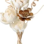 Reed Diffuser Sticks Set of 12, Natural Paper Material, Flower Diffusers for Home Bathroom and Bedroom Decor