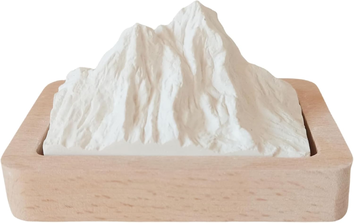 61FlNUqU7BL._AC_SL1500_.jpg Passive Diffuser for Sauna, Office, Bedroom, Bathroom - Natural Beechwood Base, Passive Diffusion, Fired Plaster Absorbs Essential Oils - Mountain Design - Image 1