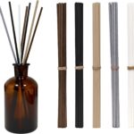 5 Mixed Colors 10inch Diffuser Replacement Sticks - 60Pcs Fiber Reed Fragrance Sticks Refill for Home and Bathroom - Rattan Essential Oil Sticks for Scented Diffuser