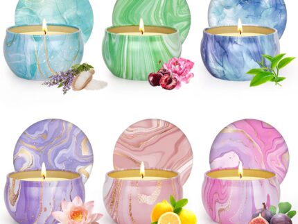 Candles Gifts for Women, 6 Pack Scented Candles for for Home Scented, Natural Soy Wax Aromatherapy Candle Gift Set for Christmas, Friends Birthday, Mothers Day, Teacher Appreciation Gifts