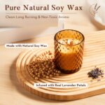 Lavender Candle for Home Scented, 100% Soy Candle for Women with 20H Low-soot Burn Time Aroma, 4.2oz Long Lasting Aromatherapy Jar Candle for Wedding, Birthday, Party - Image 2