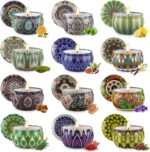 Scented Candles Gift Set,12 Pack Candles for Home Scented, 300 Hour Long-Lasting Soy Wax Aromatherapy Candle Set, Valentine's Day Gifts for Her