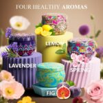 Scented Candles Gift Set: 4 Pack Flower Shaped Christmas Candles for Home Scented - Stress Relief Gifts for Women, Birthday, Mother's Day (Flower) - Image 2